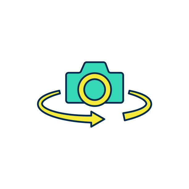 填充轮廓360度视图图标孤立上图片下载