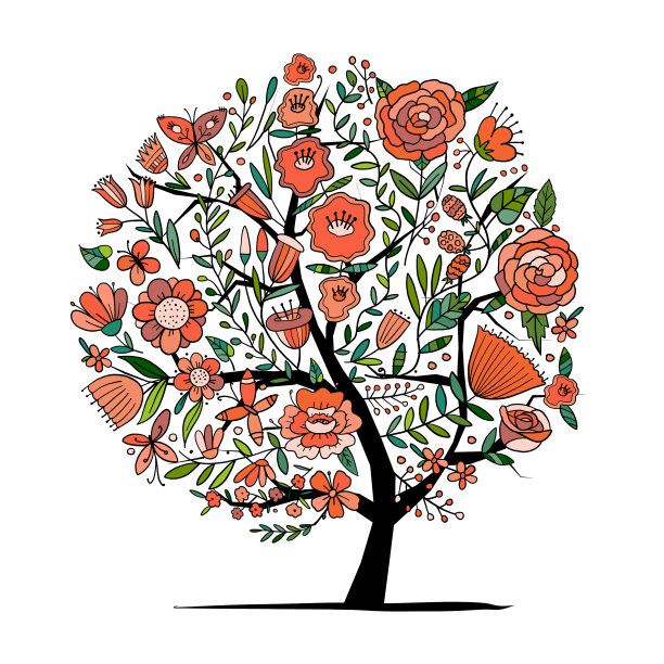 花树概念为您的设计业务图片下载