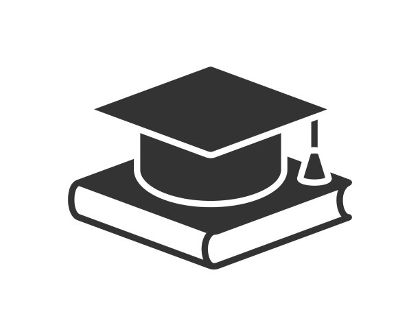 教育图标：学院帽或毕业帽图片下载