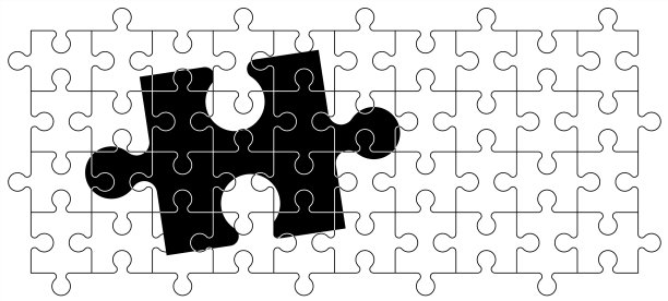 拼图一块块连线图案图片下载
