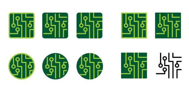 电路板或主板的线和点图片下载