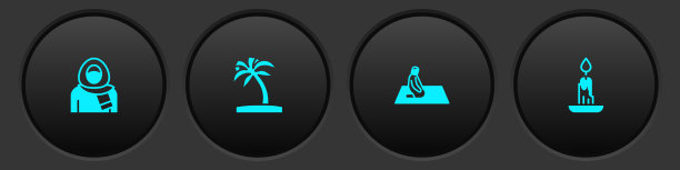 在热带棕榈树上设置穆斯林妇女的头巾图片下载