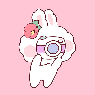 可爱卡通粉色小兔头像图片下载