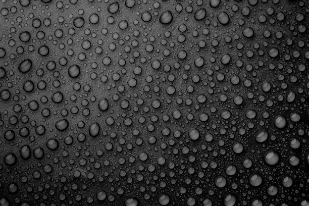 纹理与水滴在黑色背景图片下载