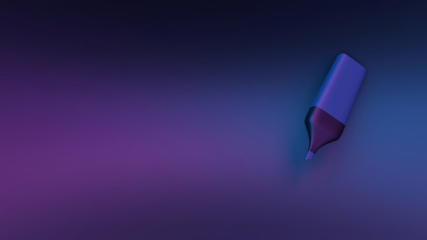 回到学校概念与蓝色记号笔在蒸发波蓝色和紫色背景图片下载