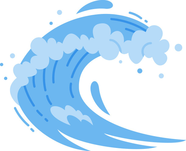 波浪水花与泡沫，曲线与水滴图片下载