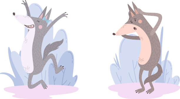 狼卡通人物图片下载