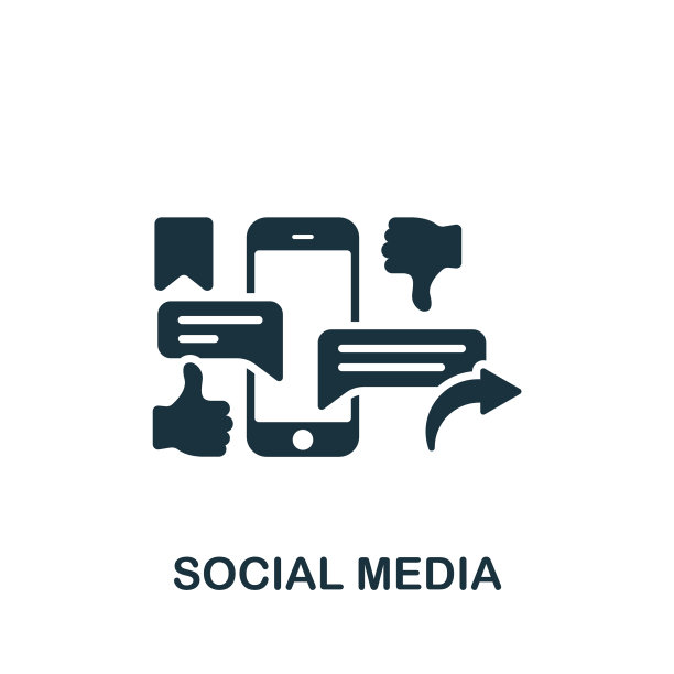 社交媒体图标单色简单的社区图片下载