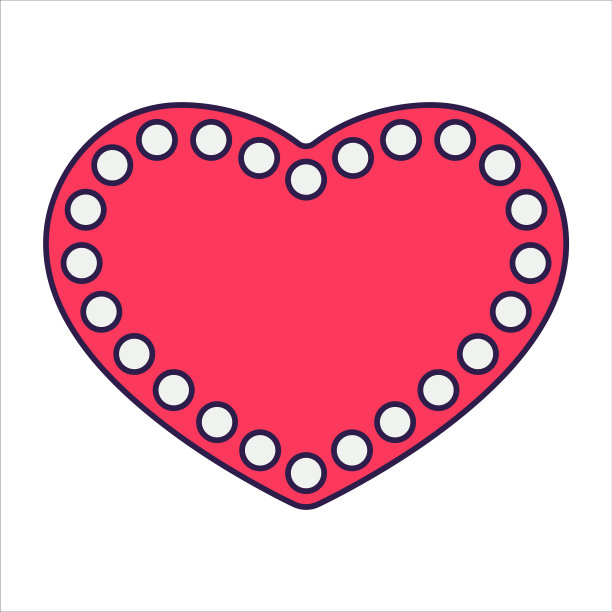 复古情人节icon心形爱情符号在图片下载