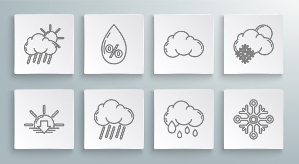 集线日落水滴百分比云与图片下载