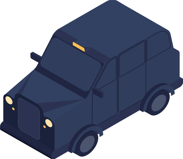 等距出租车图标图片下载