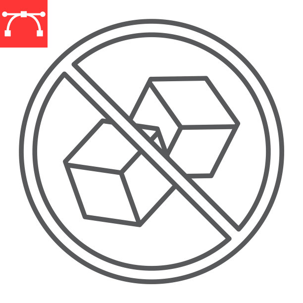 无糖线条图标图片下载