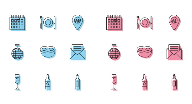 设置线玻璃香槟啤酒瓶详细图片下载