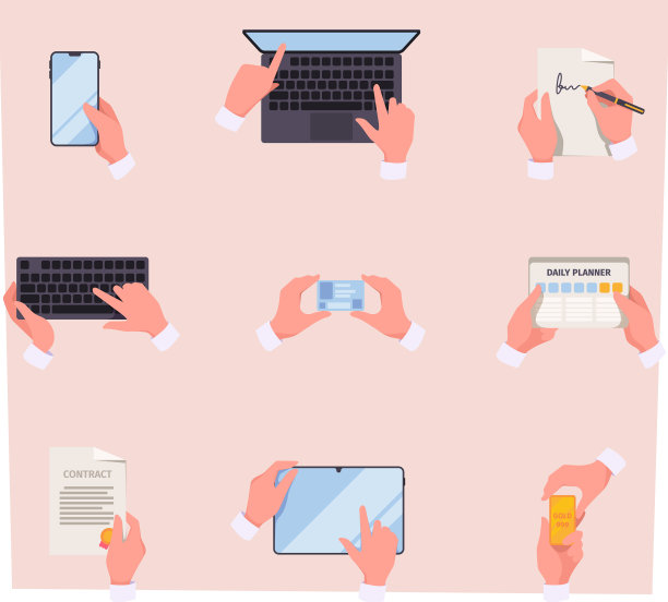 商人俯视图团队配合聪明图片下载