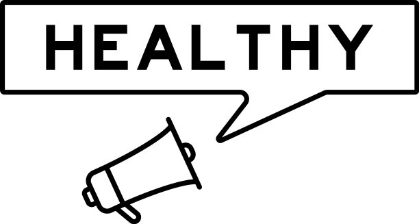 扩音器图标与语音泡泡字健康图片下载