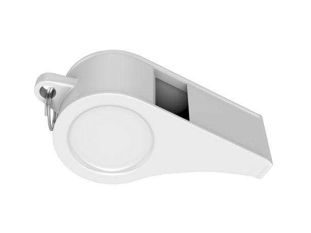 哨子孤立在白色背景，3D渲染图片下载