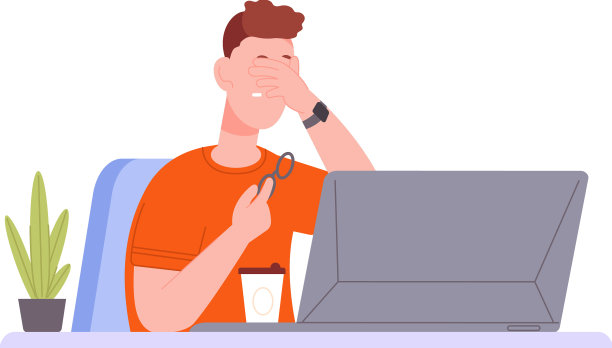 疲惫的眼睛从电脑疲劳的眼睛悲伤的职员图片下载