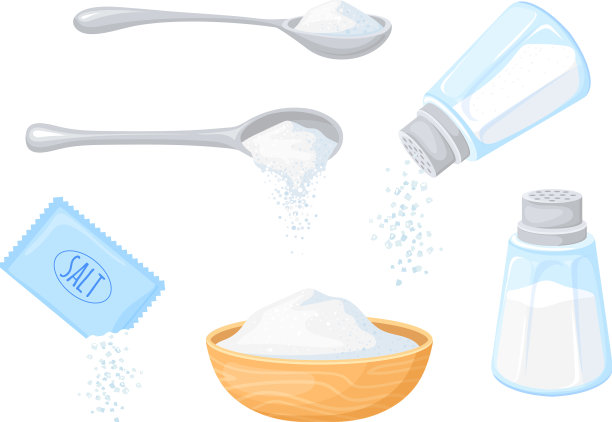 卡通倒盐勺玻璃盐瓶图片下载