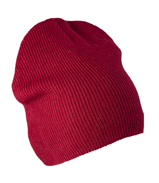 帽子针织孤立在白色背景。图片下载
