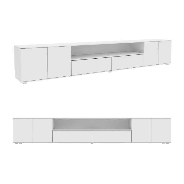 衣柜孤立的白色背景，3D渲染图片下载