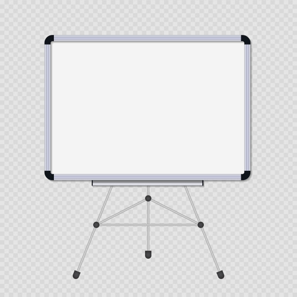 用三脚架站立的白板图片下载