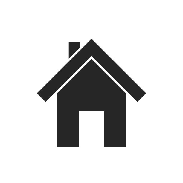 白色背景上的房屋图标图片下载