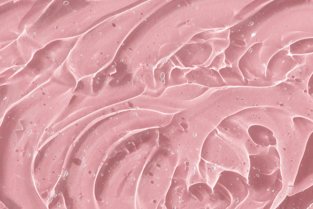 用透明质酸制成的粉嫩凝胶或精华液。含氧气泡泡的化妆品透明液体面霜。健康美容理念。洗手液、病毒保护。图片下载