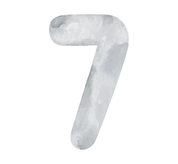 手绘水彩数字，123，孤立的插图图片下载