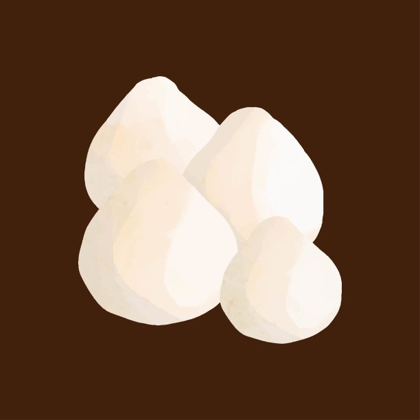 群白巧克力球水彩矢量设计图片下载