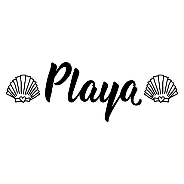 盐湖。刻字。源自西班牙语-海滩。元素的传单，横幅和海报。现代书法。图片下载