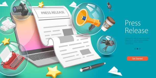 3D矢量概念插图新闻稿图片下载