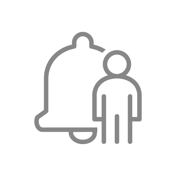 通知铃铛和男人线条图标。个人消息铃铛，收件箱消息符号图片下载