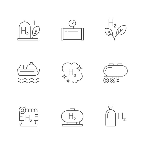 设置氢气的线条图标图片下载