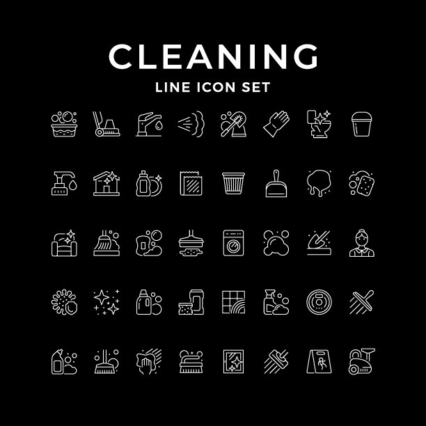 设置清洗线条图标图片下载