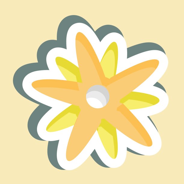 贴纸雪绒花。适合教育符号。简单的设计可编辑。设计模板向量。简单的说明图片下载