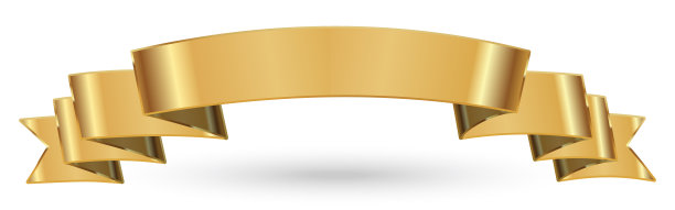 金丝带装饰元素图片下载