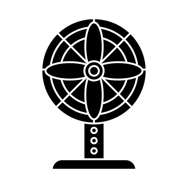 落地扇图标。矢量隔离在透明背景图片下载