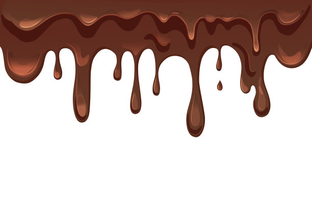 滴水融化的巧克力是孤立的图片下载