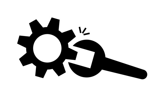 一个图标的扳手旋转齿轮定制图片下载