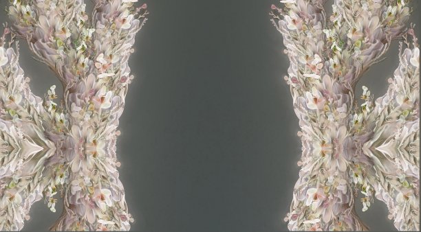 玄幻花的背景。超现实主义绘画本质。神秘的艺术作品。图片下载