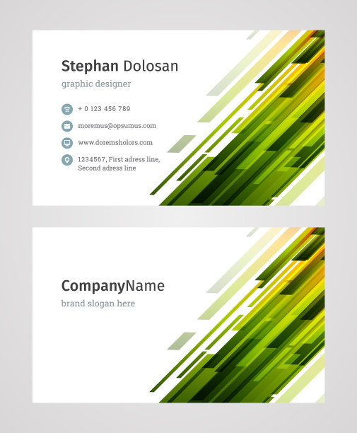 名片模板现代创意和干净图片下载