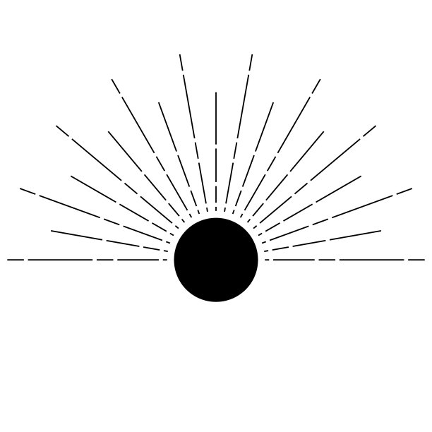手绘神秘太阳线艺术太阳爆发图片下载