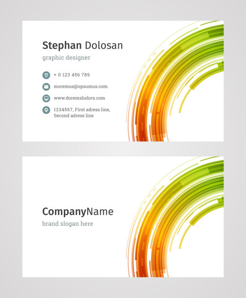 名片模板现代创意和干净图片下载