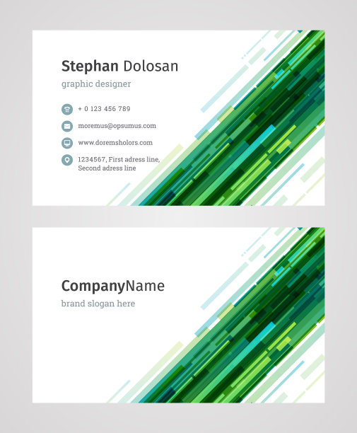 名片模板现代创意和干净图片下载