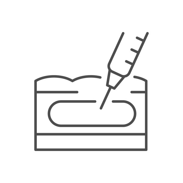 美容注射线轮廓图标图片下载