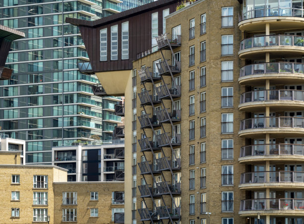 金丝雀码头的公寓楼图片下载