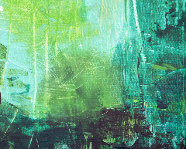 抽象的绿色丙烯酸绘画背景与纹理图片下载