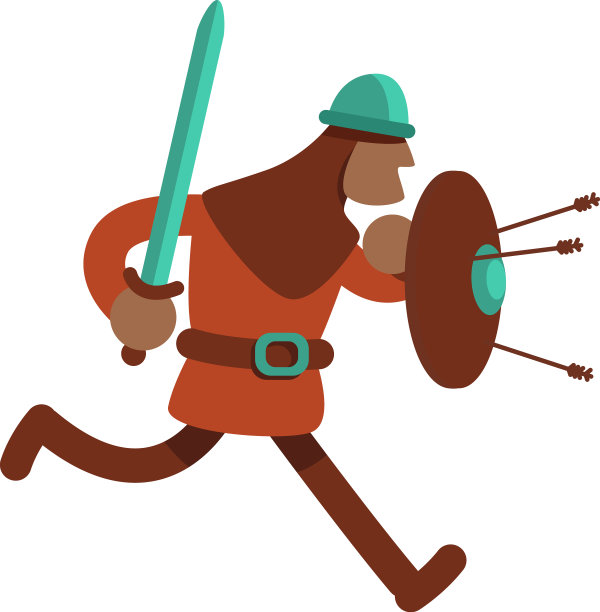 中世纪骑士半平色人物图片下载