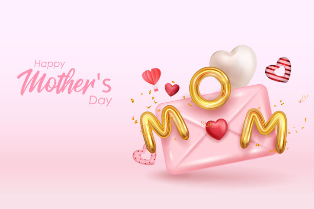 母亲节祝福卡抽象快乐图片下载