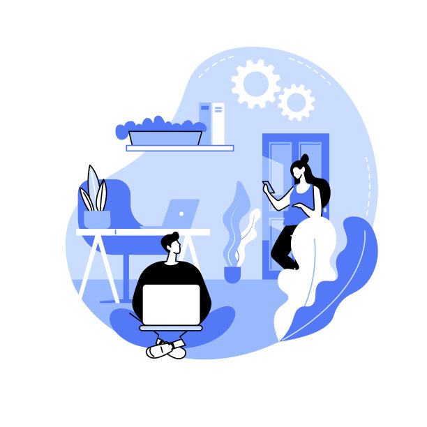 生物办公室孤立卡通图片下载